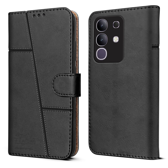 Leather Wallet Cover for Vivo T4x 5G