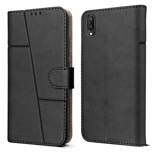 Leather Wallet Cover for Vivo V11