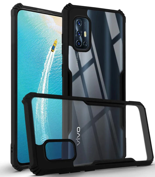 Vivo V17 Back Cover (Black Bumper)