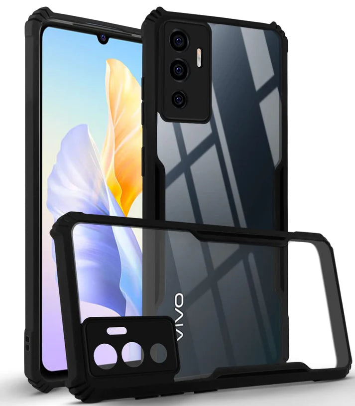 Vivo V23E 5G Back Cover (Black Bumper)