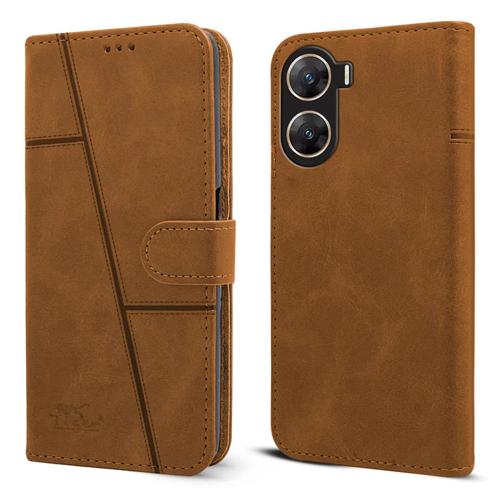 Leather Wallet Cover for Vivo V29e 5G