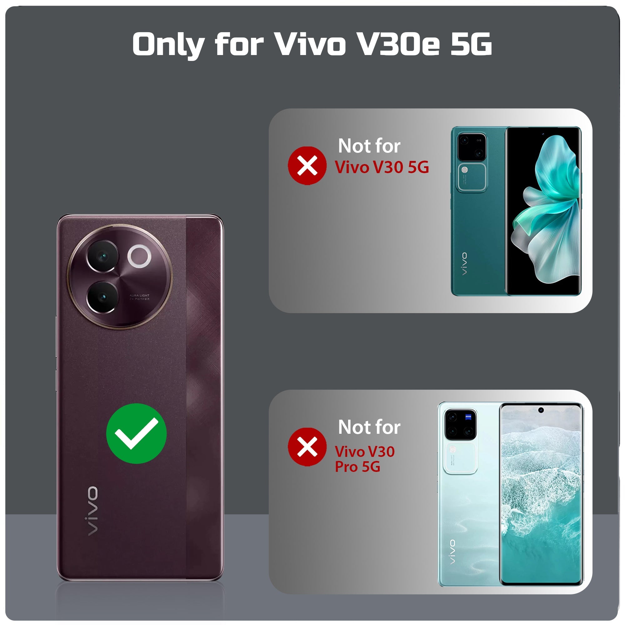 Crystal Clear Hard Back Anti-Yellowing Phone Case For Vivo V30e 5G