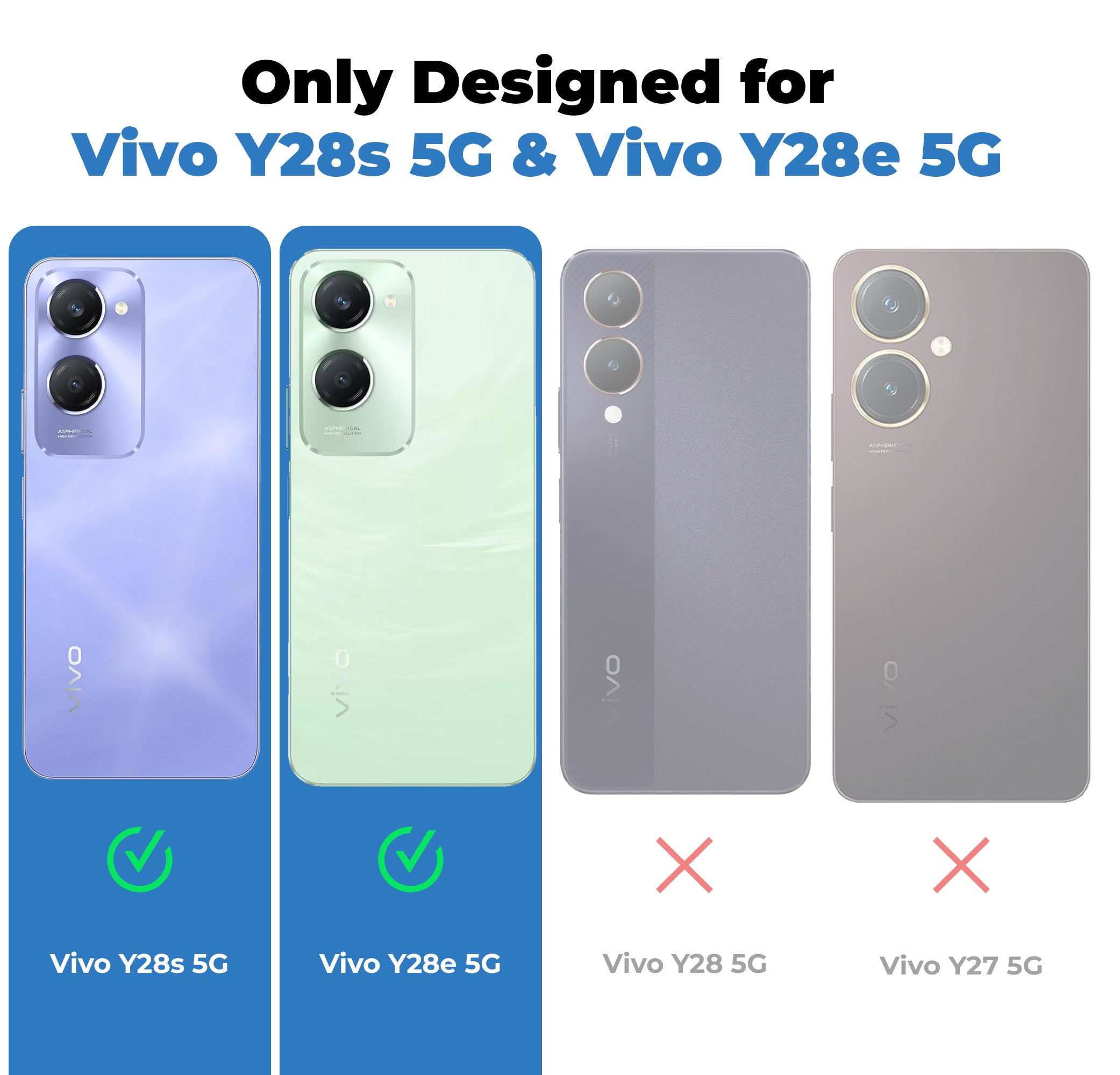 Crystal Clear Hard Back Anti-Yellowing Phone Case For Vivo Y28s 5G