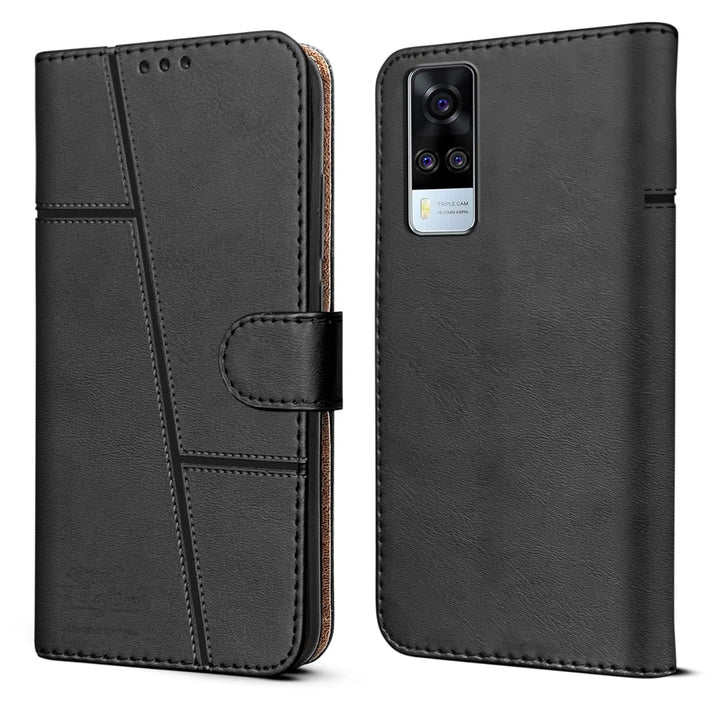 Vivo Y51A/Y51 2020 Flip Case Cover ( Black )