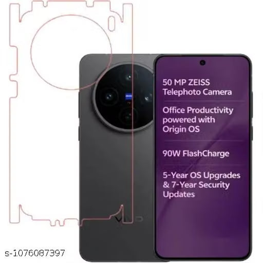 VIVO X200T 5G Back Screen Guard For Matte Finish, Smooth Touch, Unbreakable Membrane