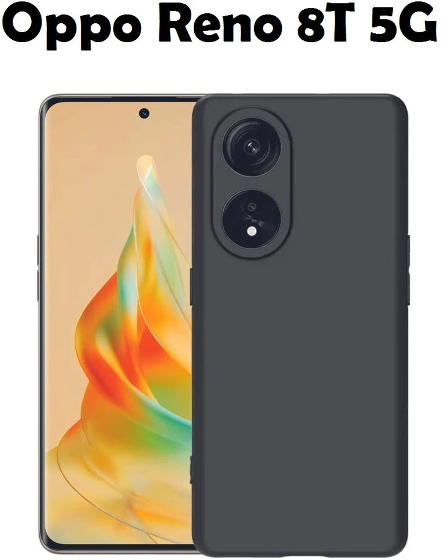 Oppo Reno 8T (Black Silicone Cover)