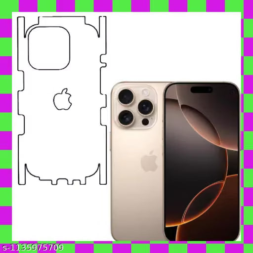 IPHONE 16 PRO 5G Back Screen Guard For Matte Finish, Smooth Touch, Unbreakable Membrane