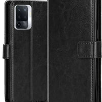 Leather Wallet Cover for Oppo F19 Pro 4G