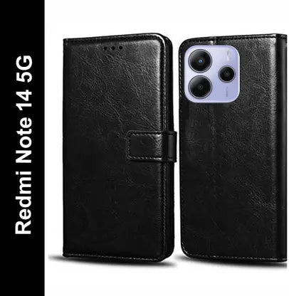 Leather Wallet Cover for Redmi Note 14 SE 5G