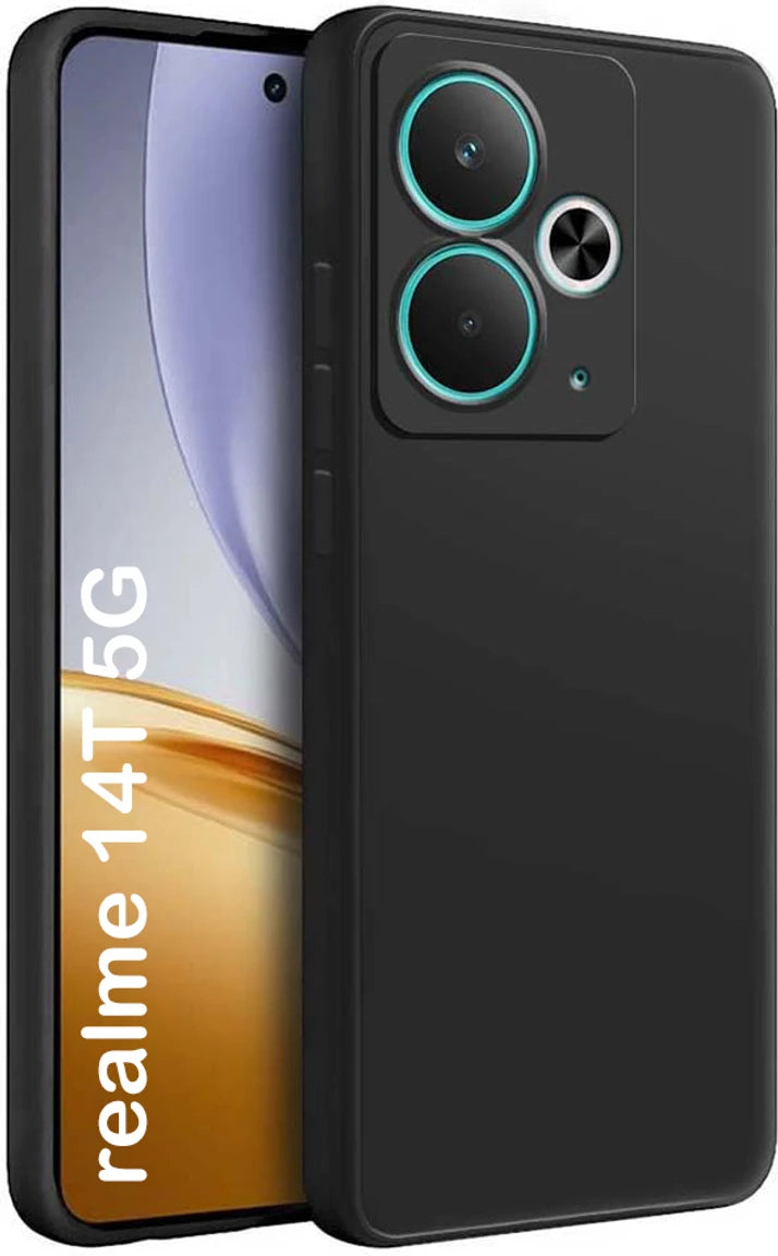 Realme 14T 5G ( Black Silicone Cover)