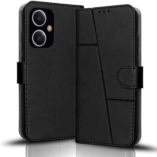 Redmi 13C (5G) Flip Case Cover ( Black )