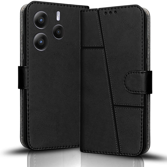 Redmi Note 14 (5G) Flip Case Cover ( Black )