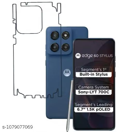 Moto Edge 60 Stylus 5G Back Screen Guard For Matte Finish, Smooth Touch, Unbreakable Membrane