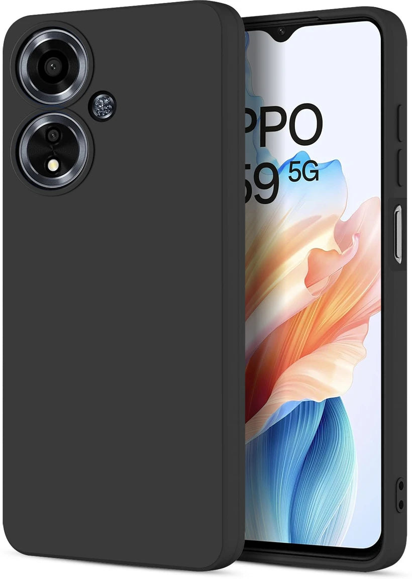 Oppo A59 5G (Black Silicone Cover)