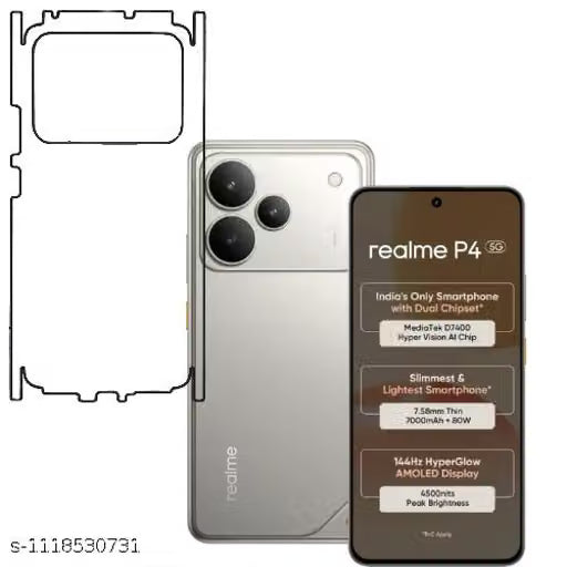 REALME P4 5G Back Screen Guard For Matte Finish, Smooth Touch, Unbreakable Membrane
