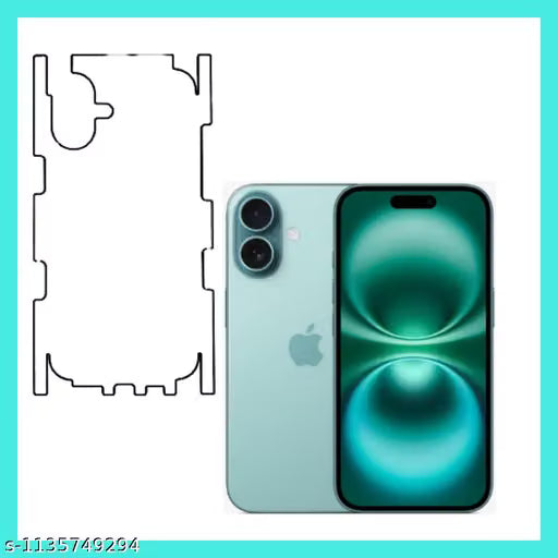 IPHONE 16 PLUS 5G Back Screen Guard For Matte Finish, Smooth Touch, Unbreakable Membrane