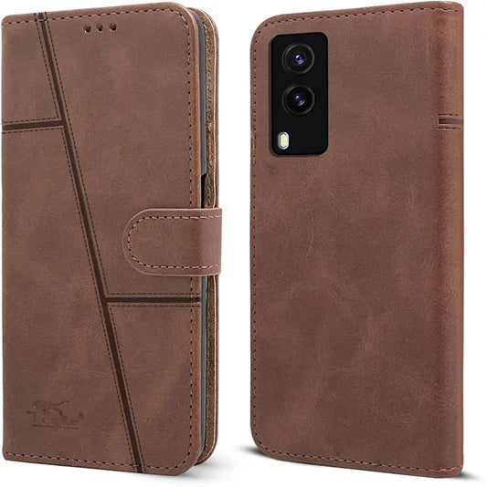Leather Wallet Cover for Vivo V21e 5G