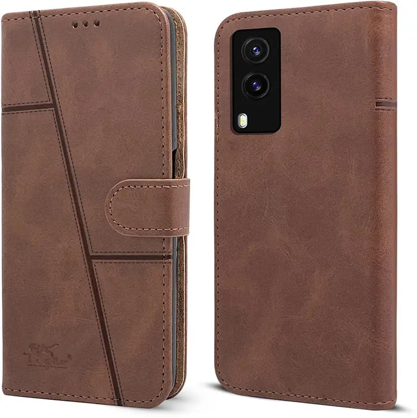 Leather Wallet Cover for Vivo V21e 5G