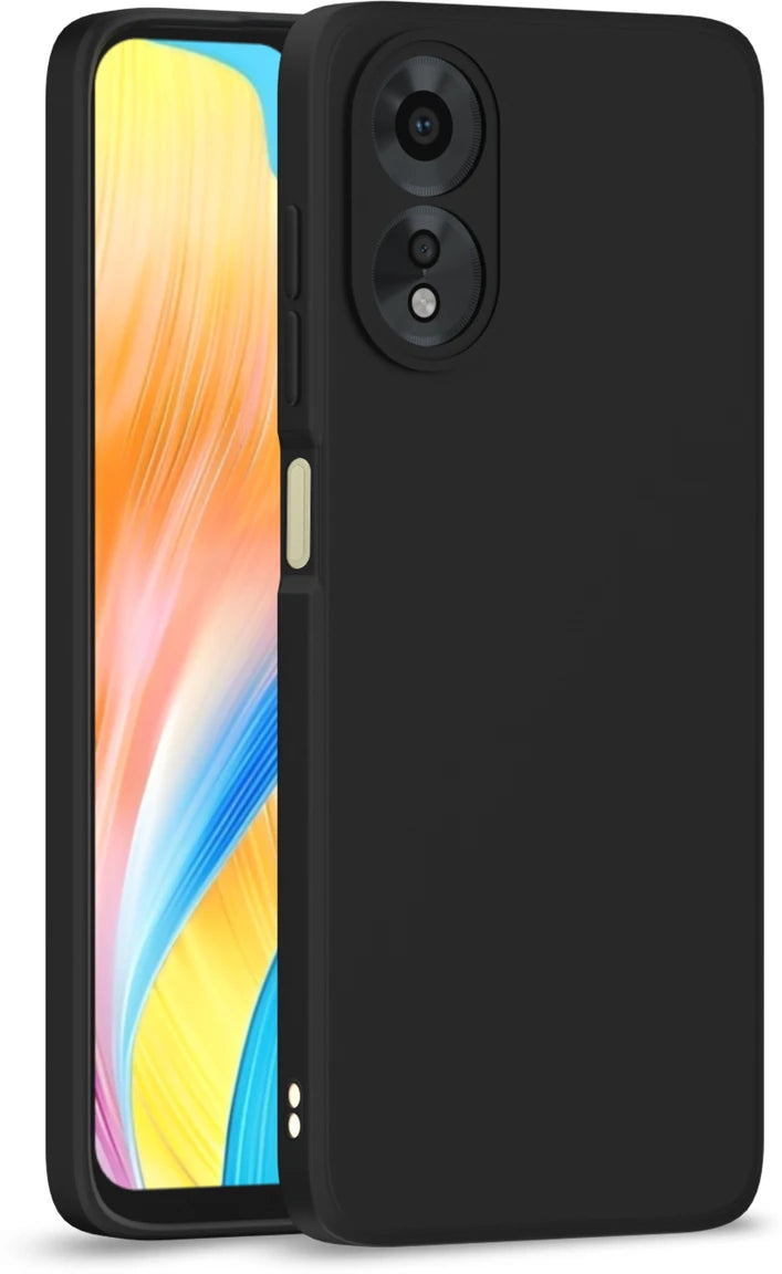 Oppo A18/Oppo A38 (Black Silicone Cover)