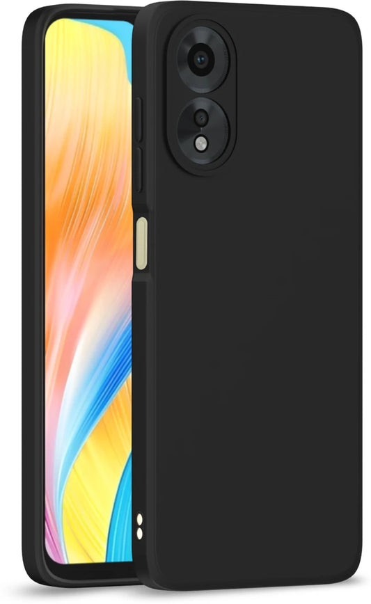 Oppo A18/Oppo A38 (Black Silicone Cover)