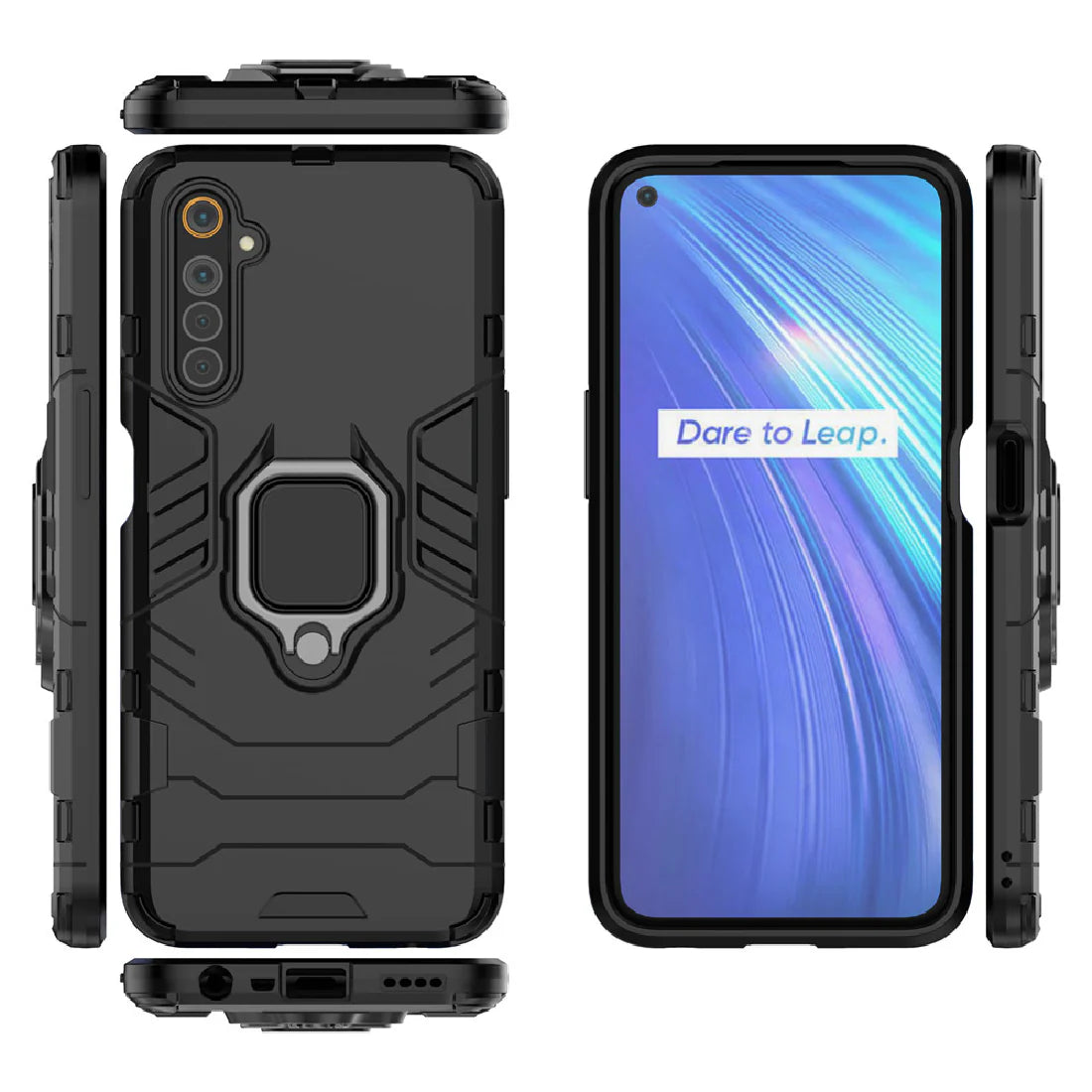 Hybrid Rugged Armor Kickstand Case for Realme 6/6i