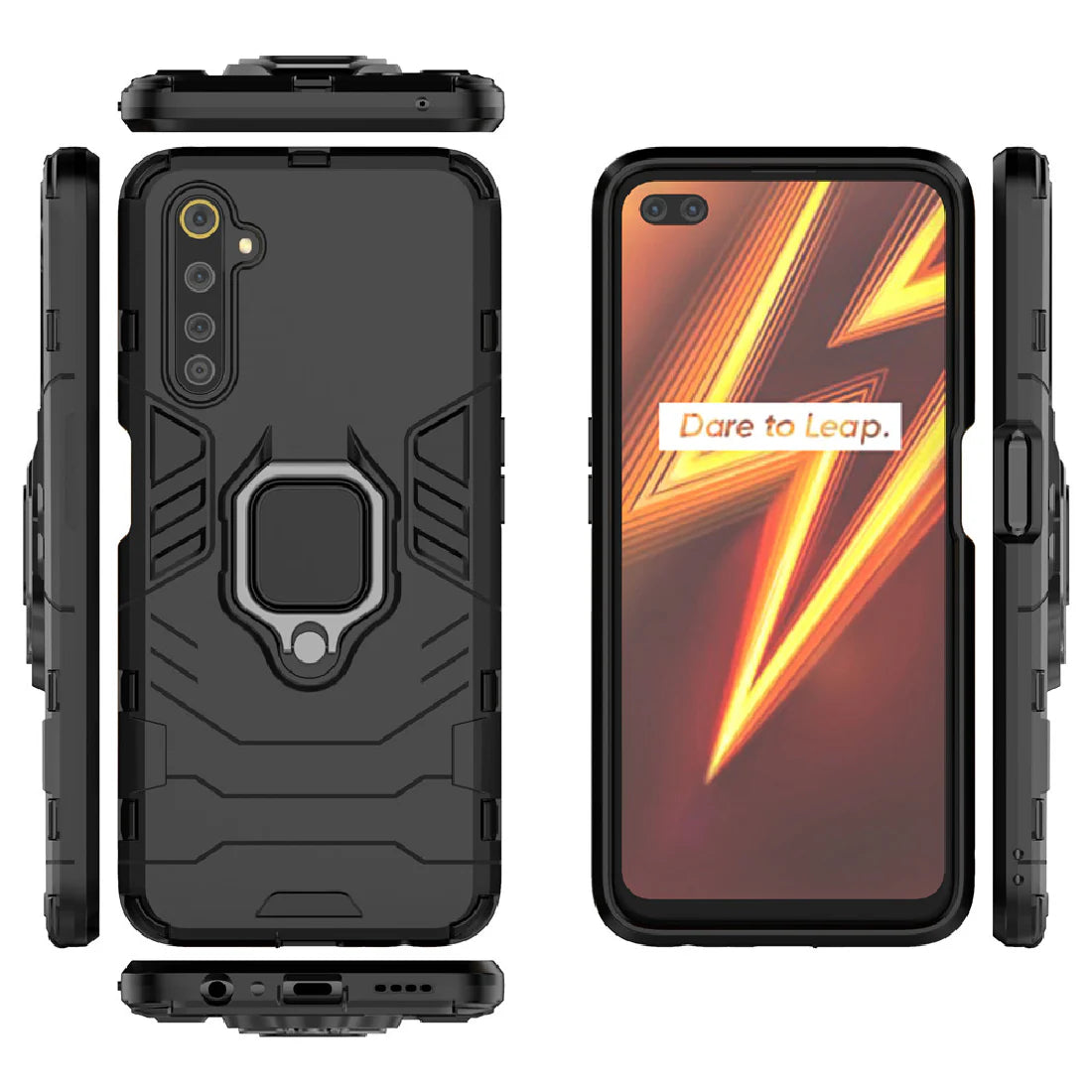 Hybrid Rugged Armor Kickstand Case for Realme 6 Pro