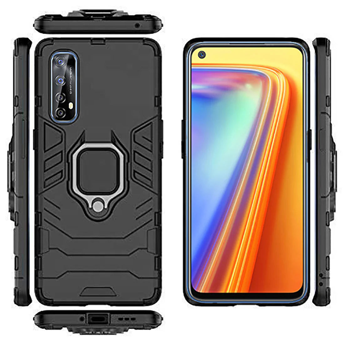 Hybrid Rugged Armor Kickstand Case for Realme 7/Narzo 20 Pro