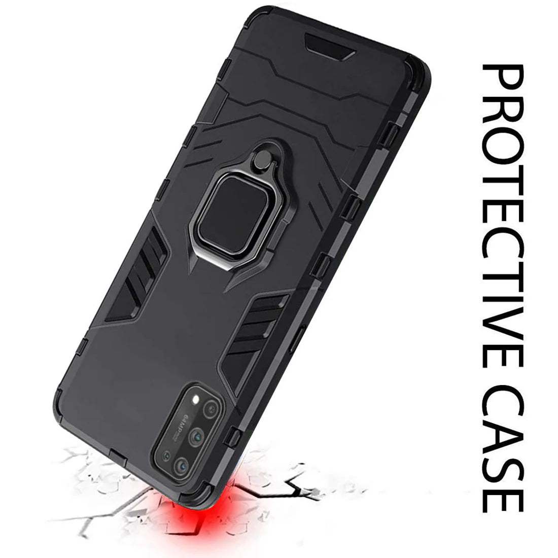 Hybrid Rugged Armor Kickstand Case for Realme 7 Pro