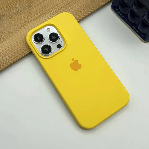 Yellow Original Silicone case for Apple iphone 16 Pro Max