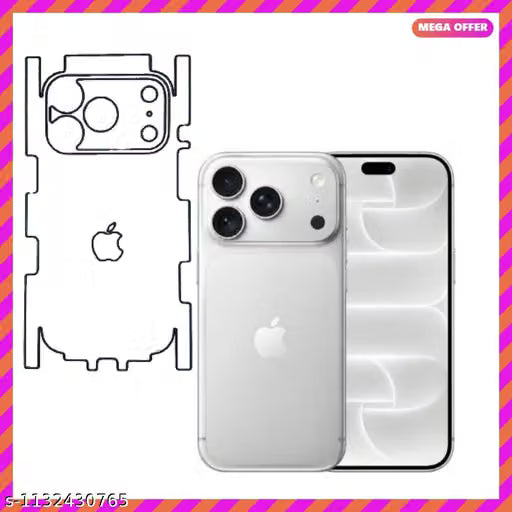 IPHONE 18 PRO 5G Back Screen Guard For Matte Finish, Smooth Touch, Unbreakable Membrane