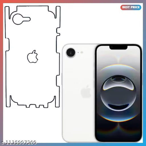 APPLE IPHONE 16E Back Screen Guard For Matte Finish, Smooth Touch, Unbreakable Membrane