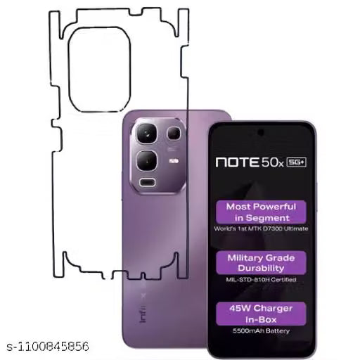 Infinix Note 50x 5g Back Screen Guard For Matte Finish, Smooth Touch, Unbreakable Membrane