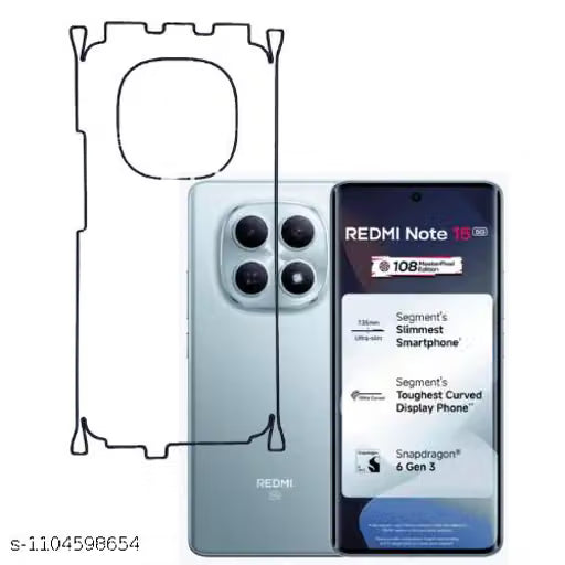 Redmi Note 15 5g Back Screen Guard For Matte Finish, Smooth Touch, Unbreakable Membrane