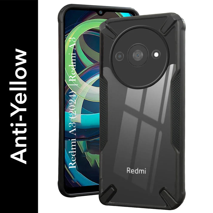 Redmi A3 2024 Back Cover (Silicone Border)