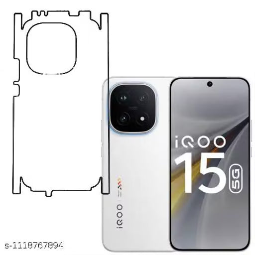 IQOO 15 5G Back Screen Guard For Matte Finish, Smooth Touch, Unbreakable Membrane