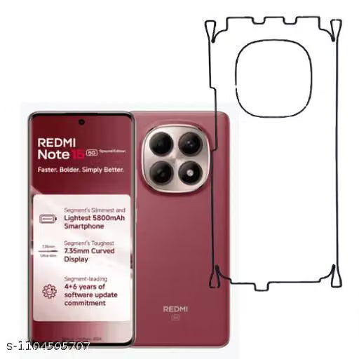 Redmi Note 15 SE 5g Back Screen Guard For Matte Finish, Smooth Touch, Unbreakable Membrane
