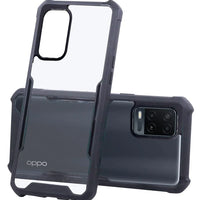 Oppo A54 Back Cover (Silicone Border)