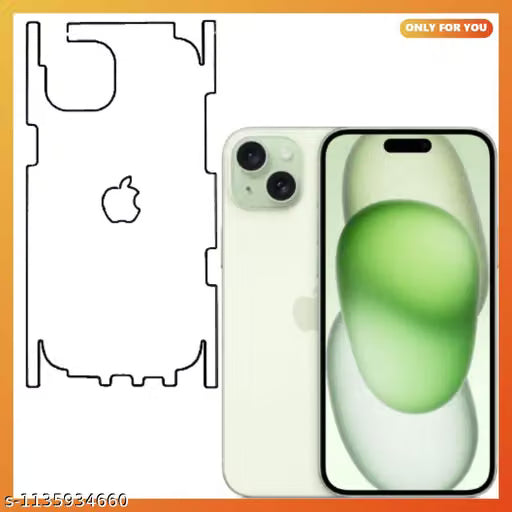 IPHONE 15 PLUS Back Screen Guard For Matte Finish, Smooth Touch, Unbreakable Membrane