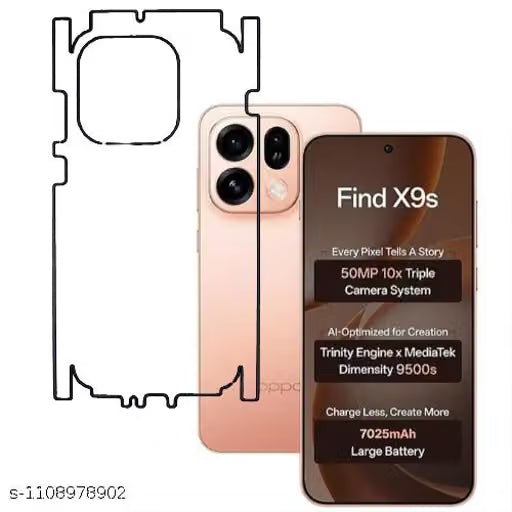 Oppo Find x9s 5g Back Screen Guard For Matte Finish, Smooth Touch, Unbreakable Membrane