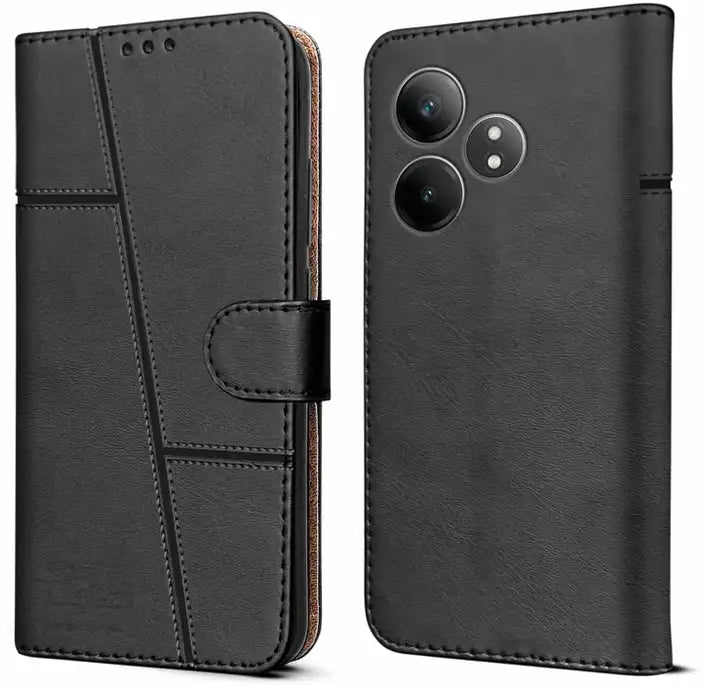 Realme GT 6 Flip Case Cover ( Black )
