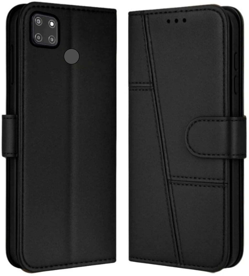 Realme Narzo 30A Flip Case Cover ( Black )