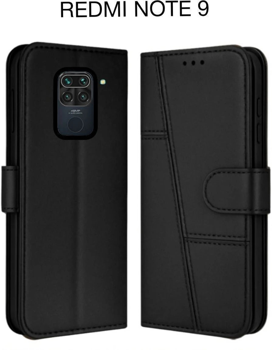 Redmi Note 9 Flip Case Cover ( Black )