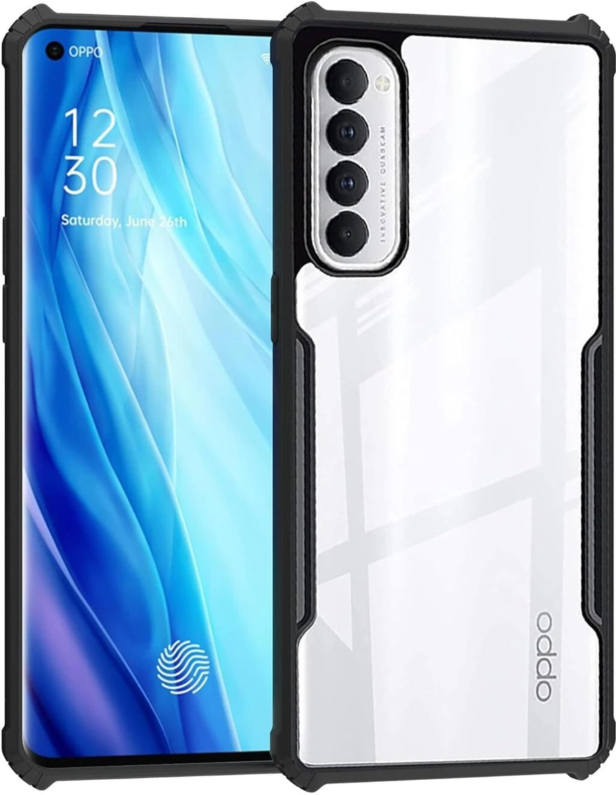 Oppo Reno 4 Pro Back Cover (Black Bumper)