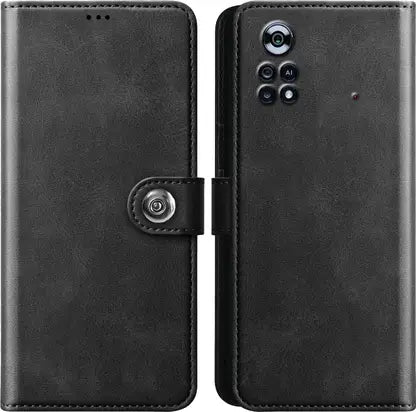 Leather Wallet Cover for POCO X4 Pro