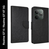Leather Wallet Cover for Realme GT 6/ 6T 5G
