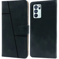 Leather Wallet Cover for Oppo Reno6 Pro 5G
