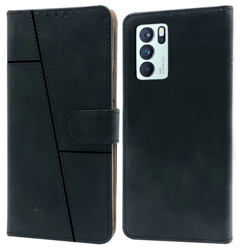 Leather Wallet Cover for Oppo Reno6 5G