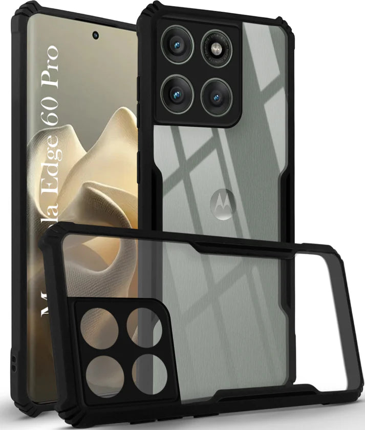 Moto Edge 60 Stylus  5G Back Cover (Black Bumper)