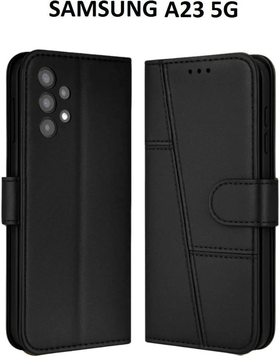 Samsung A23 5G Flip Case Cover ( Black )