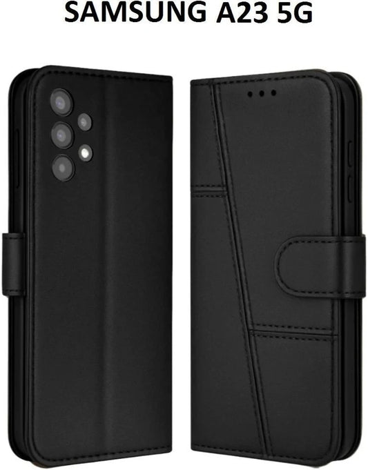 Samsung A23 5G Flip Case Cover ( Black )